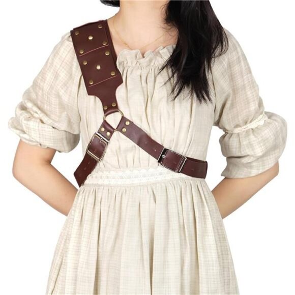 Medieval Sword Back Holster Cosplay Sword Belt Frog Adjustable Sword Back Holder - Picture 2 of 8